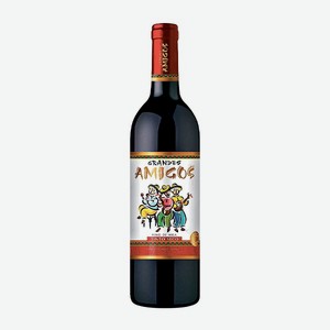 Вино Грандес Амигос ординарное красное сухое 11% 0,75л
