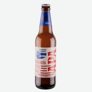 Пиво APA светлое пастеризованное 5,5% 0,45л стекло Волковская Пивоварня