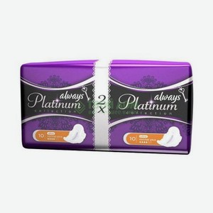 Женские гигиенические прокладки с крылышками Always Platinum Нормал Плюс, размер 2, 16шт