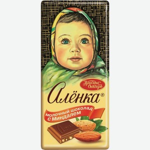 Шоколад АЛЕНКА С миндалем, Россия, 90 г