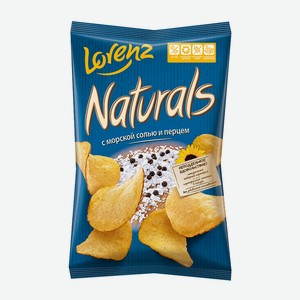 Чипсы картофельные Naturals Морская соль/Перец 100г