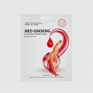 Тканевая маска для лица с коллагеном и красным женьшенем YERMA Red Ginseng Collagen Essence Mask 1 шт