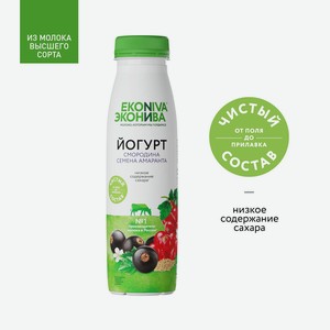 БЗМЖ Йогурт питьевой ЭкоНива 2,5% смор / семена амаранта 300г
