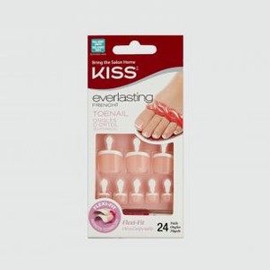 Набор накладных ногтей с клеем KISS NEW YORK PROFESSIONAL Ultra Resistant French 24 шт