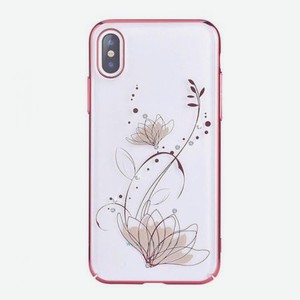 Накладка Devia Crystal Lotus Case для iPhone X - Rose Gold