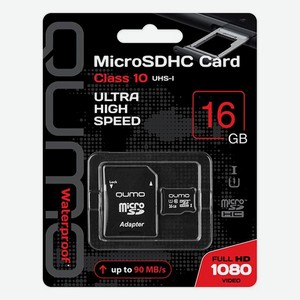 Карта памяти Qumo MicroSD 16Gb CL10 UHS-I QM16GMICSDHC10U1