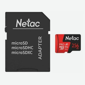 Карта памяти Netac microsdhc P500 Pro 256GB (NT02P500PRO-256G-R) с SD адаптером