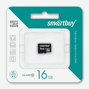 Карта памяти Smartbuy micro SDHC 16GB Сlass 10 без адаптеров