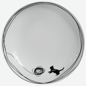 Тарелка глубокая Thun Tom Кошка с клубком 20 см