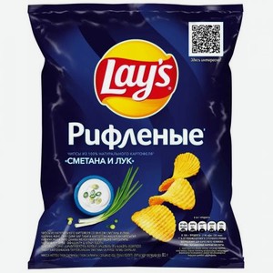 Картофельные чипсы Lays со вкусом лука и сметаной, 81 г