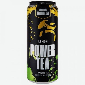 Энергетический напиток Gorilla Power Tea Lemon негазированный 0.45 л