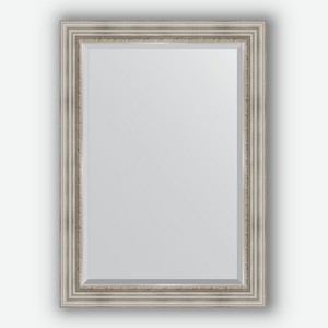 Зеркало с фацетом в багетной раме Evoform римское серебро 88 мм 76х106 см