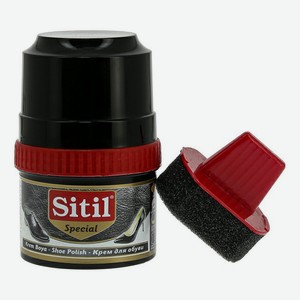 Крем-блеск для обуви из гладкой кожи Sitil Shoe Polish черный 60 мл