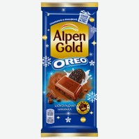 Шоколад молочный   Alpen Gold   Oreo с шоколадной начинкой, 90 г