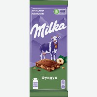 Шоколад   Milka   молочный с дробленным фундуком, 90 г