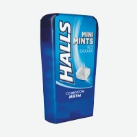 Конфеты   Halls   Mini Mints со вкусом мяты без сахара, 12,5 г