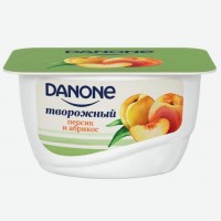 Продукт творожный   Danone  /  Простоквашино   Персик-абрикос, 3,6%, 130 г