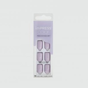 Накладные ногти KISS NEW YORK PROFESSIONAL Impress Manicure Monochrome Pale Purple 30 шт
