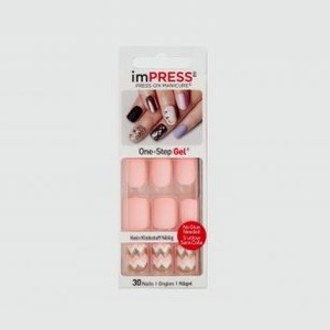 Накладные ногти KISS NEW YORK PROFESSIONAL Impress Manicure Accent Pink Mousse 30 шт