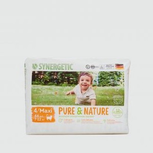 Подгузники-трусики дышащие ультратонкие детские SYNERGETIC Pure&nature, Размер 4 / Maxi 44 шт