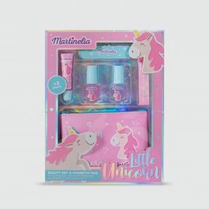 Набор детской декоративной косметики с косметичкой MARTINELIA Little Unicorn Beauty Set & Cosmetic Bag 6.2 мл