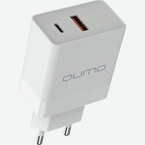 Сетевое зарядное устройство Qumo Energy light (Charger 0052) PD 20W, 2USB, Type-C + QC3.0, белый