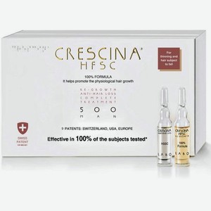 Лосьон для стимуляции роста волос Crescina Transdermic HFSC 500 для мужчин 20+20 3,5 мл*40