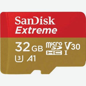 Карта памяти micro SDHC 32Gb Sandisk Extreme UHS-I U3 V30 A1 (100/60 MB/s) SDSQXAF-032G-GN6MN