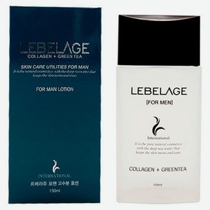 Увлажняющий лосьон для мужчин Lebelage Collagen Green Tea Skin Care Utilites For Men Lotion, 150мл