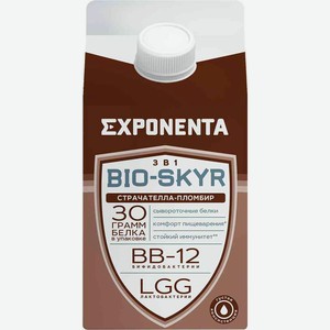 Напиток кисломолочный Exponenta Bio-Skyr 3в1 страчателла-пломбир обезжиренный, 500 г