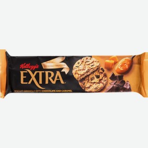 Печенье-гранола сдобное Kellogg s Extra с шоколадом и карамелью, 150 г
