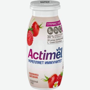 Напиток кисломолочный Actimel Земляника-шиповник 1,5%, 95 г