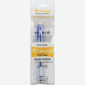 Ручка гелевая Crown Erasable Jell цвет: синий, 0,5 мм