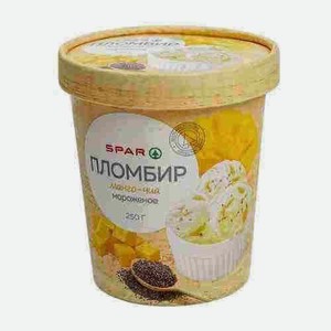 Мороженое Пломбир Spar Манго-чиа 12% 250г