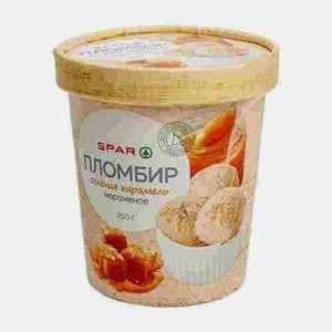 Мороженое Пломбир Spar Соленая Карамель 12% 250г