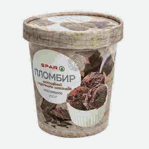 Мороженое Пломбир Spar Шоколадный С Кусочками Шоколада 12% 250г
