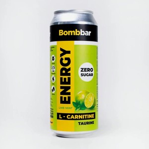 Напиток газ L-карнитин Бомббар Лайм Мята Натуральные напитки ж/б, 0,5 л