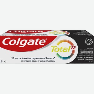 Зубная паста от налета Колгейт тотал 12 глубокое очищение Колгейт Палмолив к/у, 75 мл