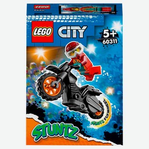 Конструктор с 5 лет 60311 Лего город огненный трюковый мотоцик Лего к/у, 1 шт