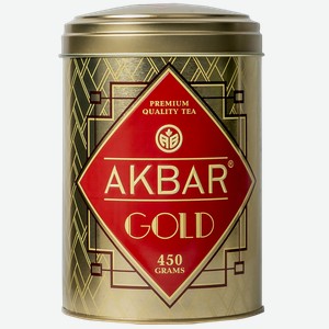 Чай черный Акбар Золотой Акбар Бразерс ж/б, 450 г
