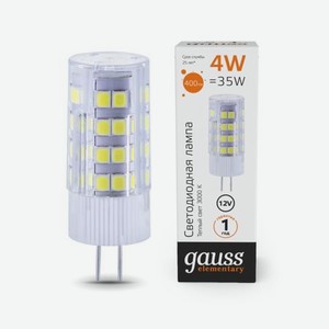 Лампа светодиодная Gauss Elementary G4 4Вт 3000K керамика