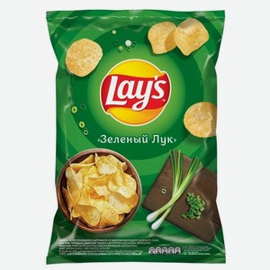 Картофельные чипсы Lays со вкусом зелёного лука, 81 г