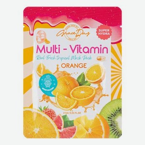 Тканевая маска с экстрактом апельсина Multi-Vitamin Orange Mask Pack 27мл