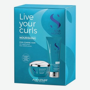 Набор для волос SDL Curly Live Your Curls Nourishing (кондиционер 200мл + маска 200мл + полотенце)
