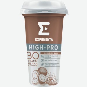 БЗМЖ Напиток к/м Exponenta high-pro кокос/миндаль 250г ст