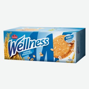 Wellness печенье цельнозерновое с овсяными хлопьями и витаминами 210 гр