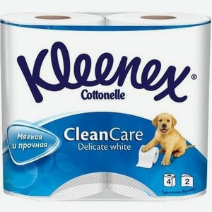 Туалетная бумага Kleenex Delicate White 2-х слойная 4 шт белая