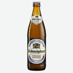 Пиво светлое нефильтрованное Weihenstephan Hefe-Weissbier безалкогольное 0,5 л