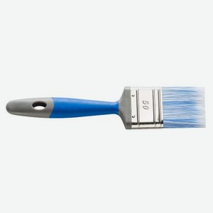 Кисть плоская Hardy N90, полиэстер, ручка 2k, синяя, 50 мм