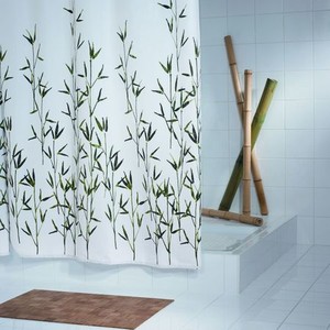 Штора для ванных комнат Bambus зеленый 180*200 Ridder